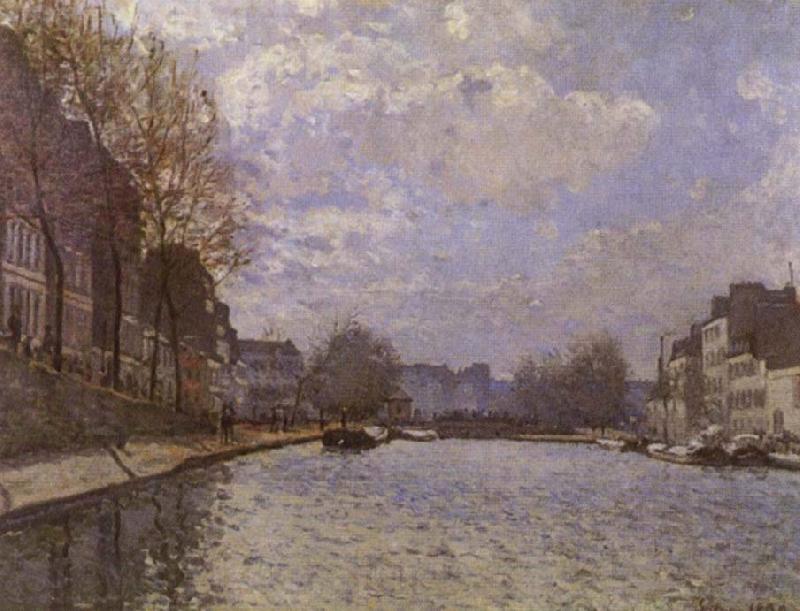 Alfred Sisley The Saint-Martin canal in Paris Spain oil painting art